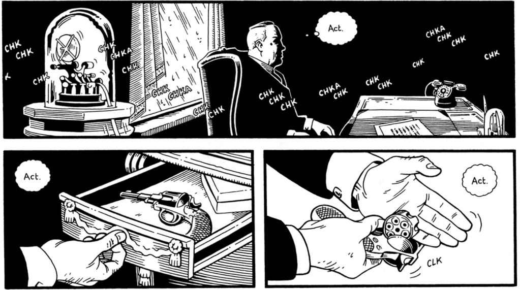 A tickertape machine counts down a man's final moments