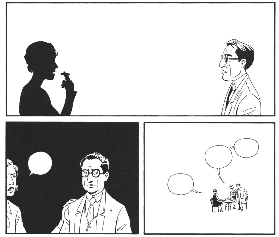 Severing hears shocking news in the graphic novel Berlin