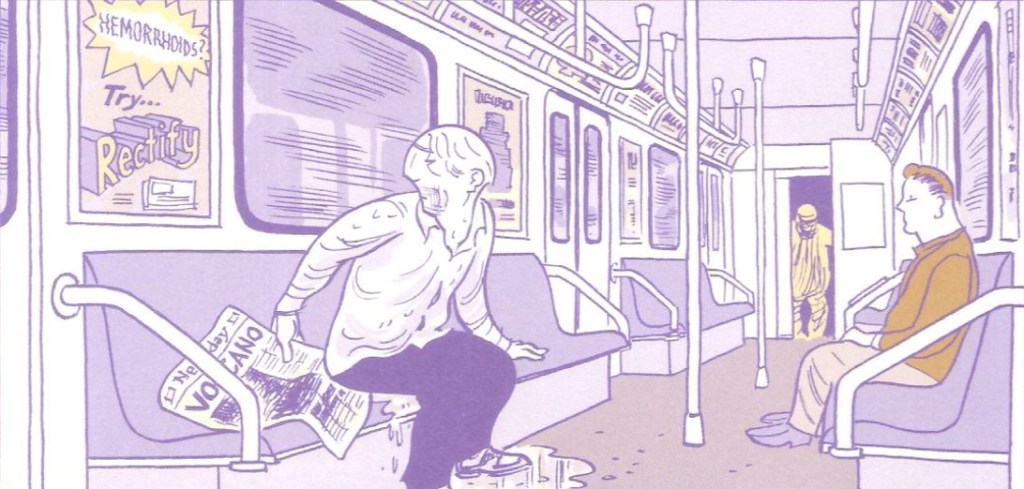 Asterios Polyp on the subway