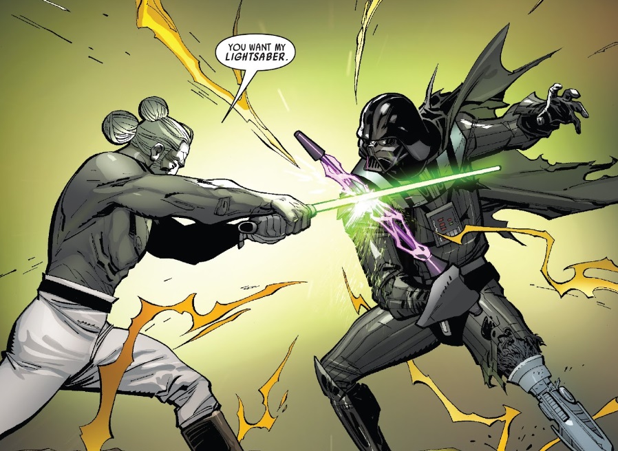 Darth Vader and Infil'a fight
