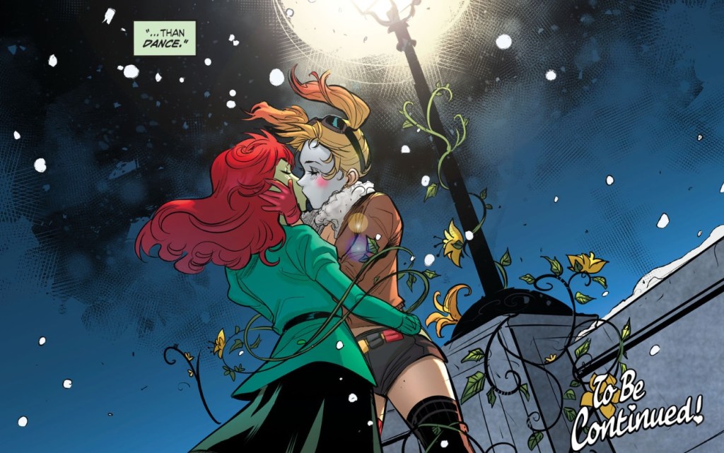 Harley Quinn and Poison Ivy's first kiss