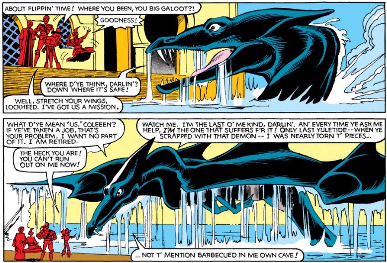 The original Lockheed from Uncanny X-Men 153