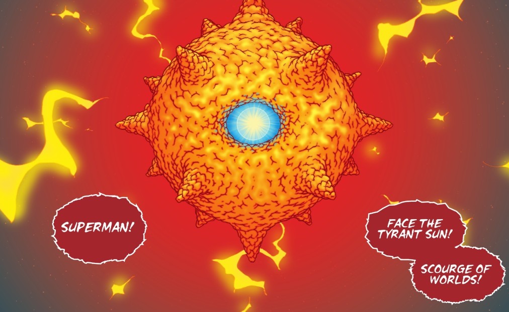 Solaris, the tyrant sun, challenges Superman in All-Star Superman