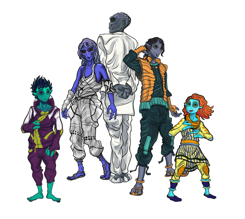 The crew of the Taur from The Last Arrival