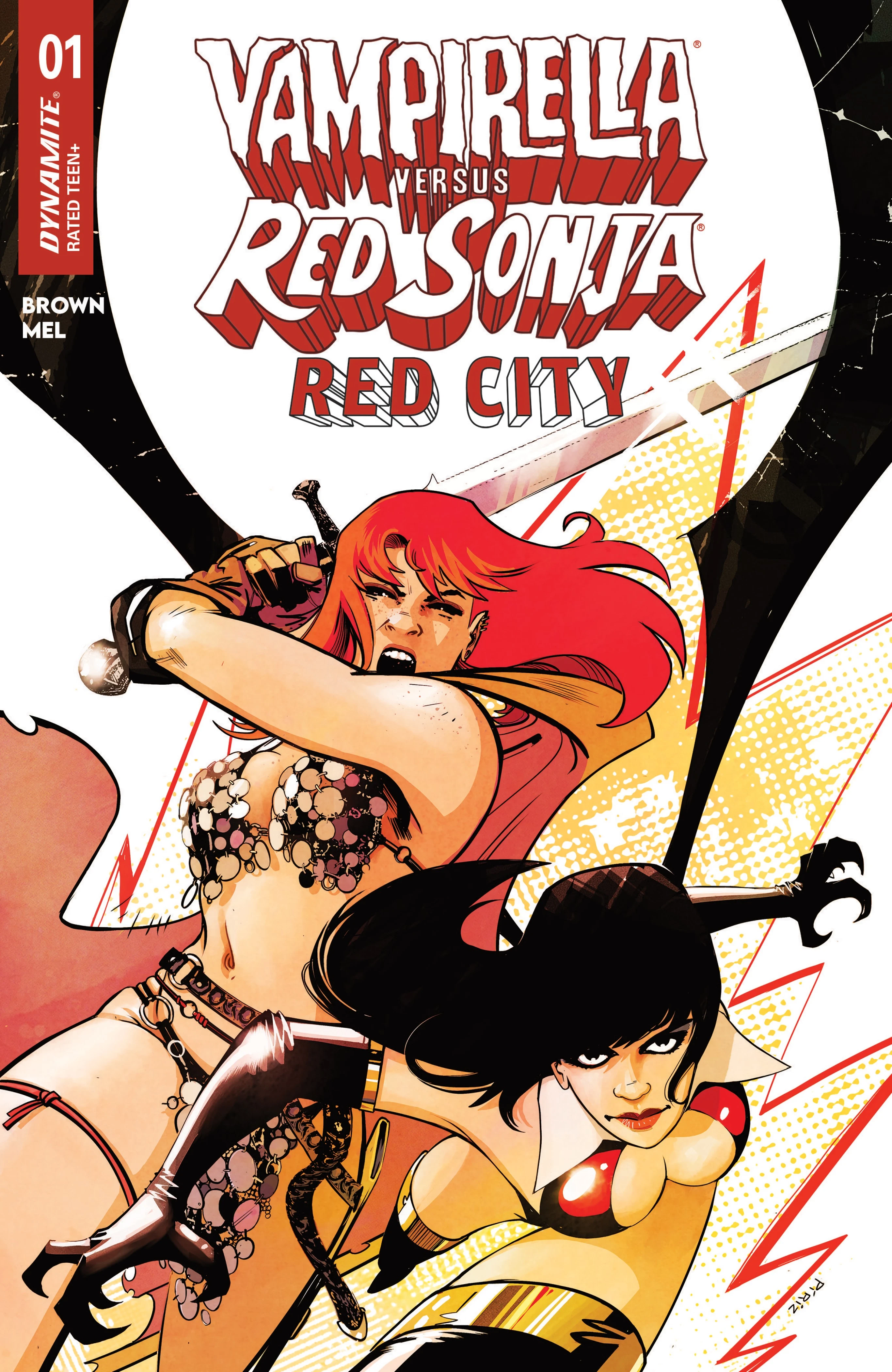 Vampirella vs Red Sonja Red City cover by Sebastian Piriz